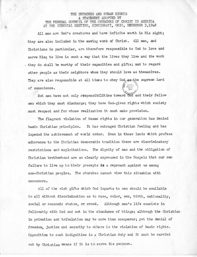 Correspondence Between John S. Stamm and Harry S. Truman