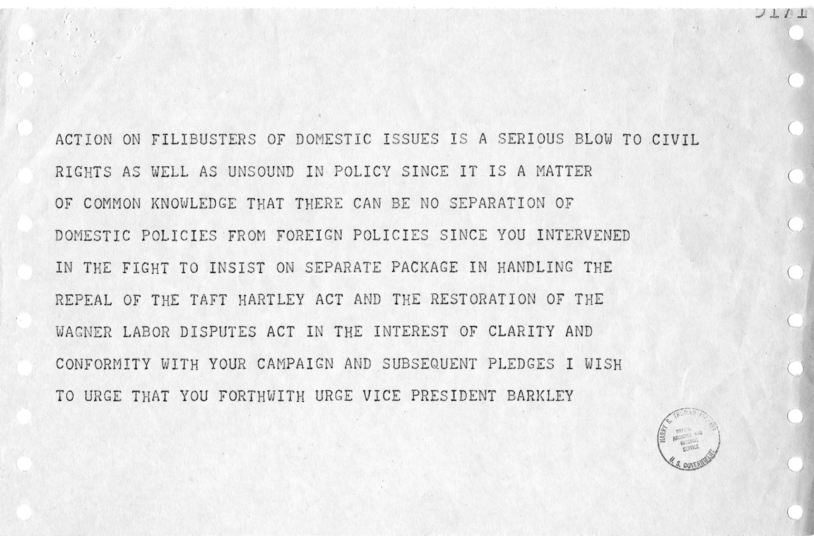 Matthew J. Connelly to Charles S. Murphy, With Related Material