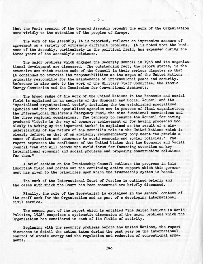 Arthur G. Klein to Harry S. Truman, With Attachments