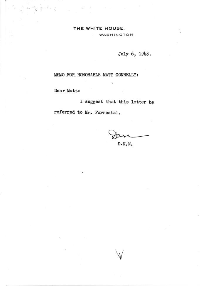 A. Philip Randolph to Harry S. Truman, with attached White House memos