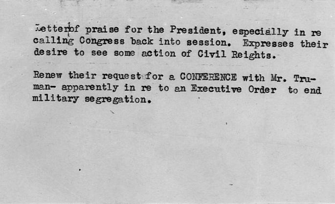 Matthew Connelly to Grant Reynolds, July 21, 1948, with attached memos