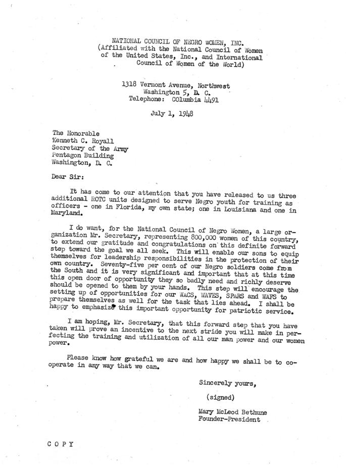 Matthew Connelly to Grant Reynolds, July 21, 1948, with attached memos