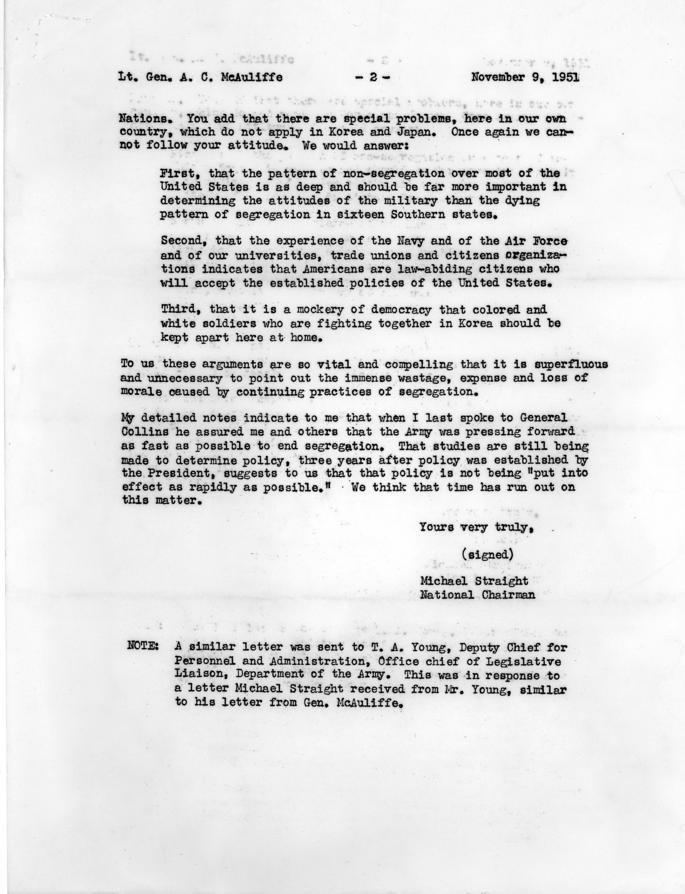 Michael Straight to Harry S. Truman