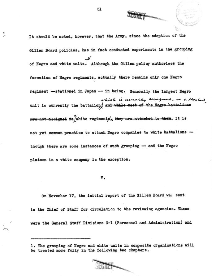 Draft of the Gillem Board Report