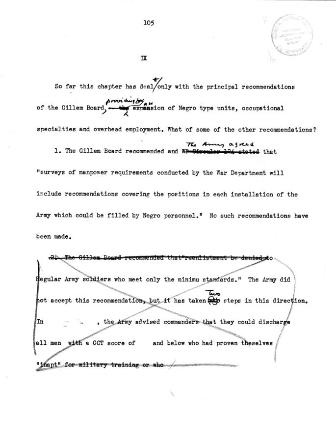 Draft of the Gillem Board Report