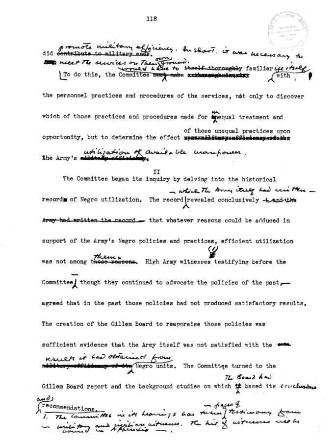 Draft of the Gillem Board Report