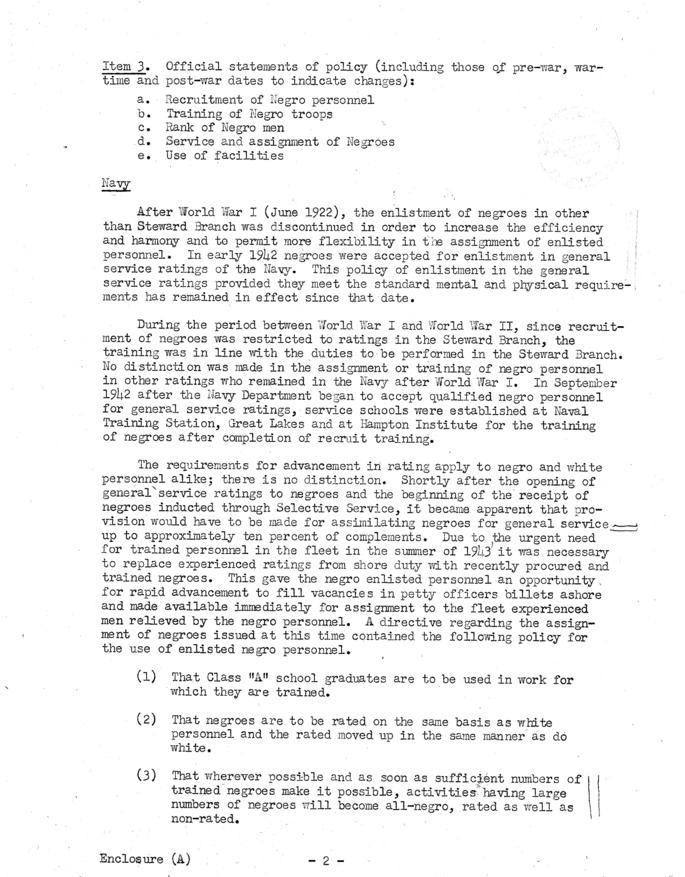 Memo for the President\'s Committee on Civil Rights