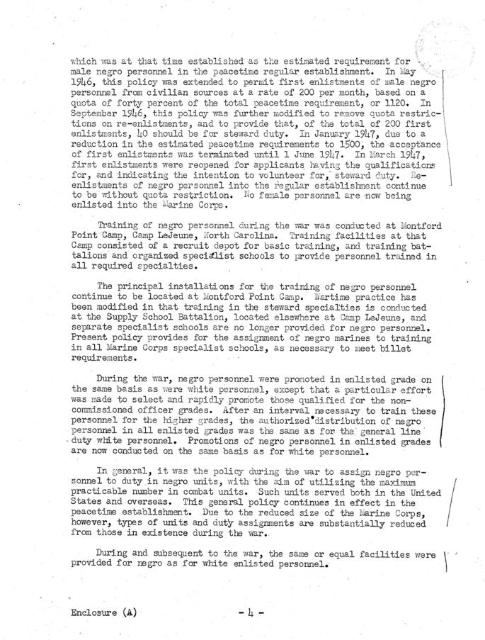 Memo for the President\'s Committee on Civil Rights