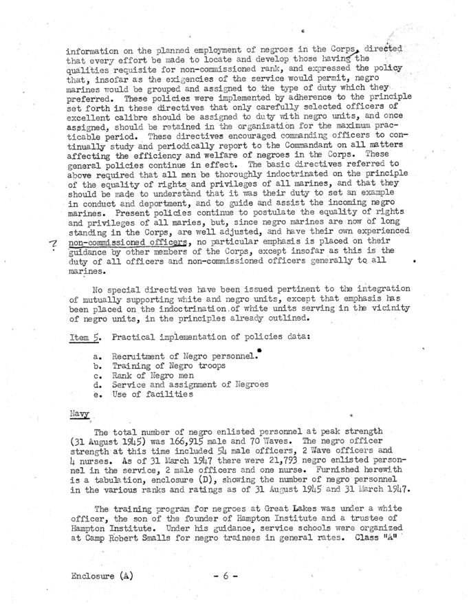 Memo for the President\'s Committee on Civil Rights