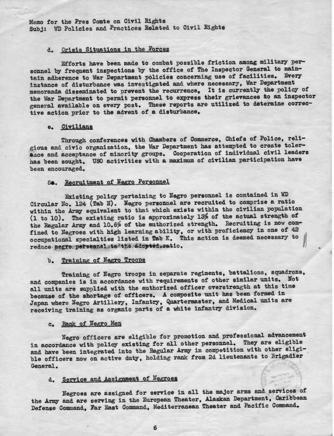 Robert Patterson to the President\'s Committee on Civil Rights