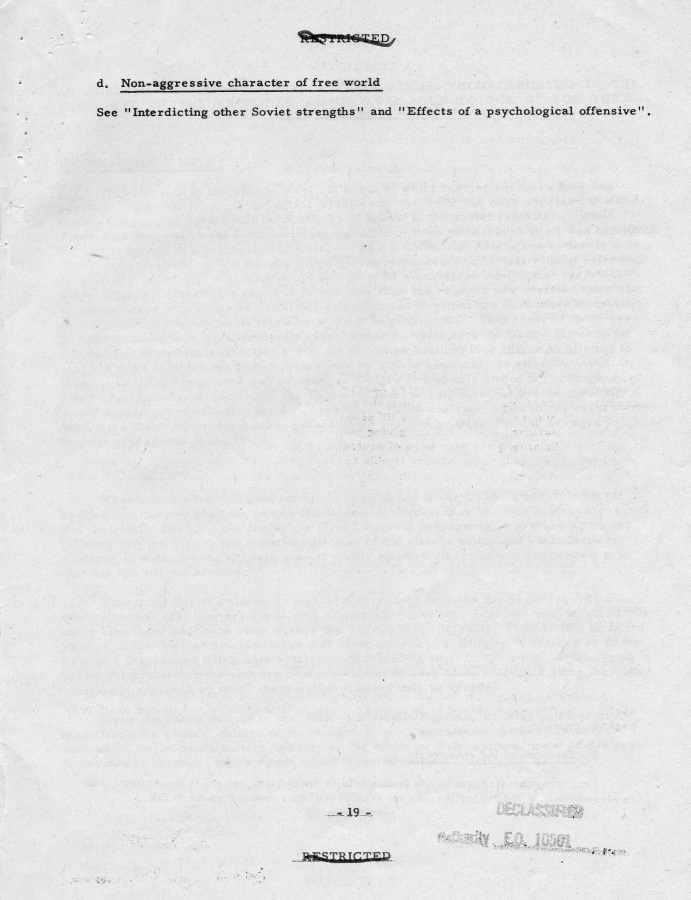 Report, \"An Analysis of the Principal Psychological Vulnerabilities in the USSR and of the Principal Assets Available to the US for Their Exploitation\"