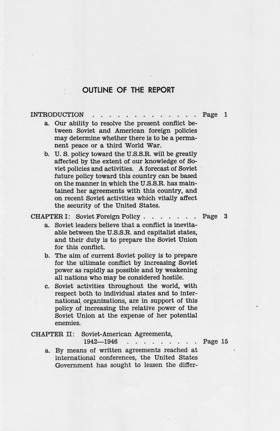 Report, "American Relations With The Soviet Union" by Clark Clifford ["Clifford-Elsey Report"]