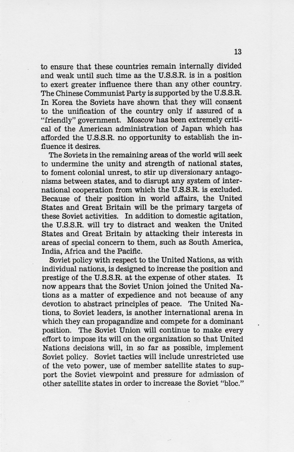 Report, "American Relations With The Soviet Union" by Clark Clifford ["Clifford-Elsey Report"]