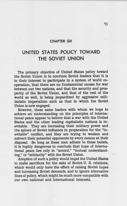 Report, "American Relations With The Soviet Union" by Clark Clifford ["Clifford-Elsey Report"]