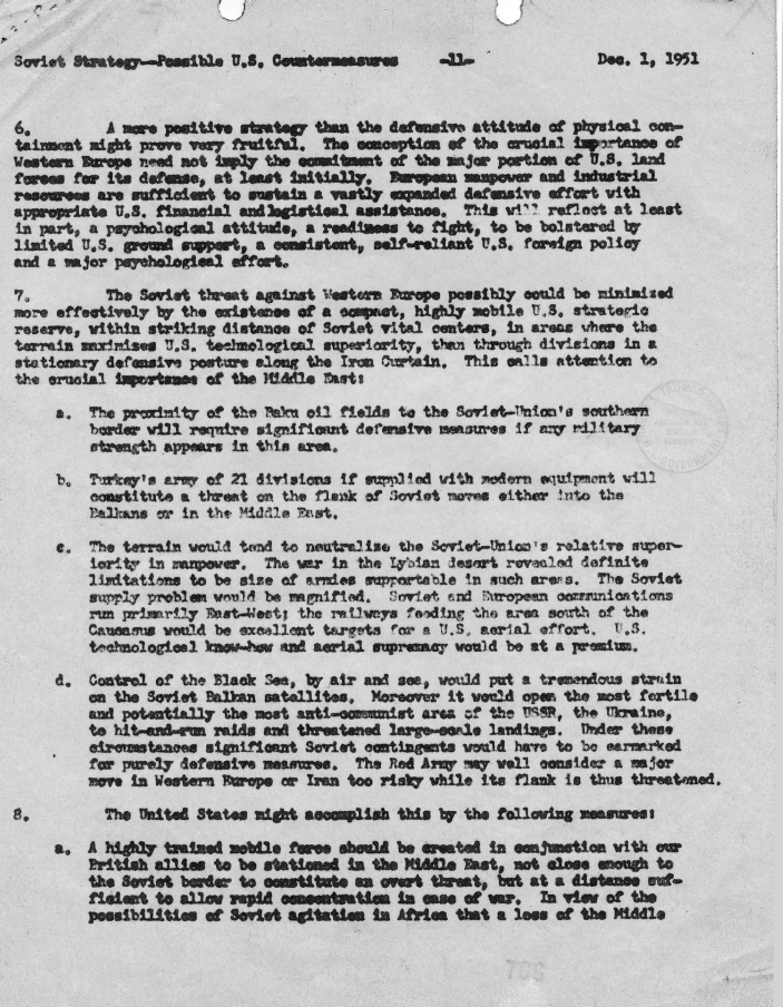 Report, \"Soviet Strategy - Possible U.S. Countermeasures\"