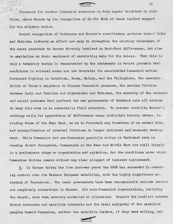 Draft of report, \"Soviet Intentions and Capabilities\"