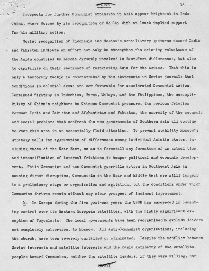 Draft of report, \"Soviet Intentions and Capabilities\"