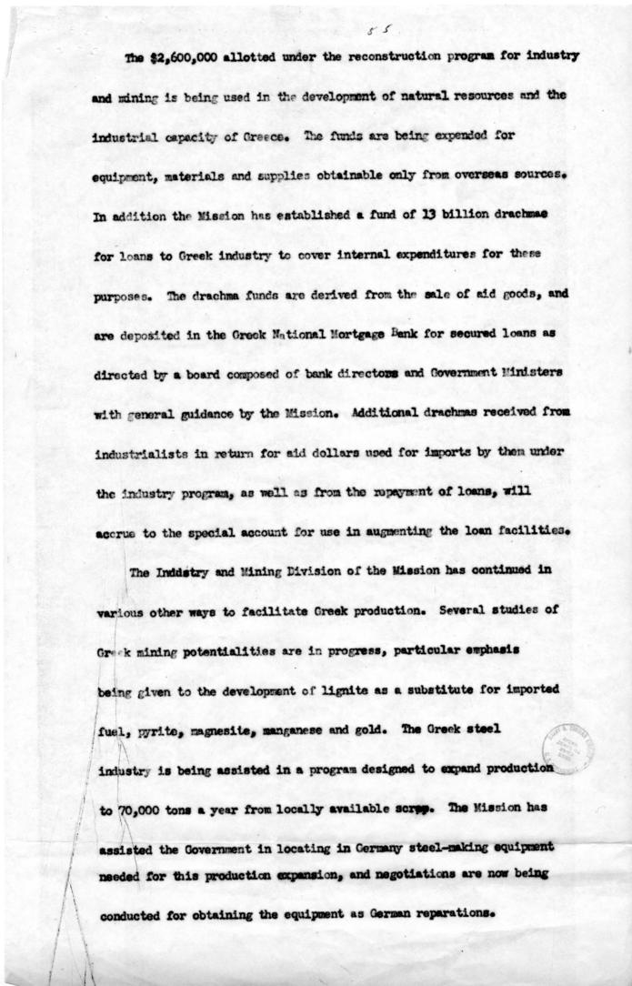 John Miles to Eben Ayers, with attached report