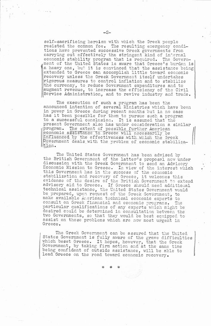 Dean Acheson to Harry S. Truman, with attached press release