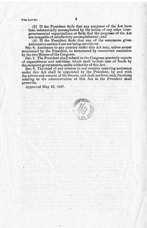 Public Law 80-75 - Assistance to Greece and Turkey