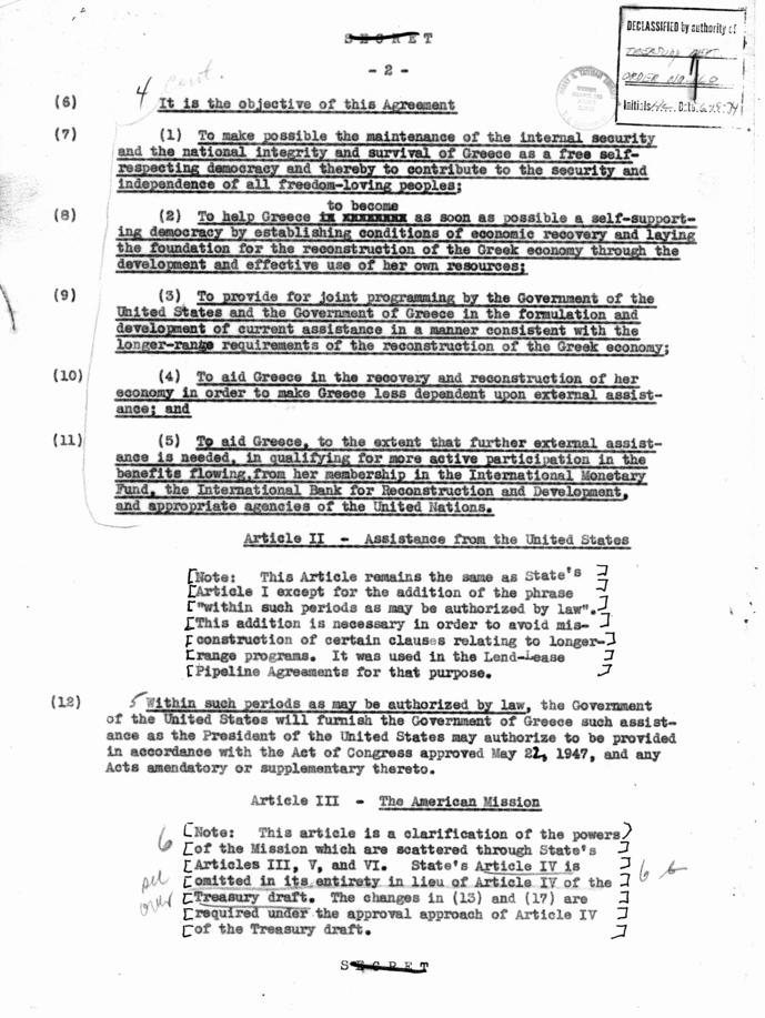 John Snyder to Clark Clifford, with attachment