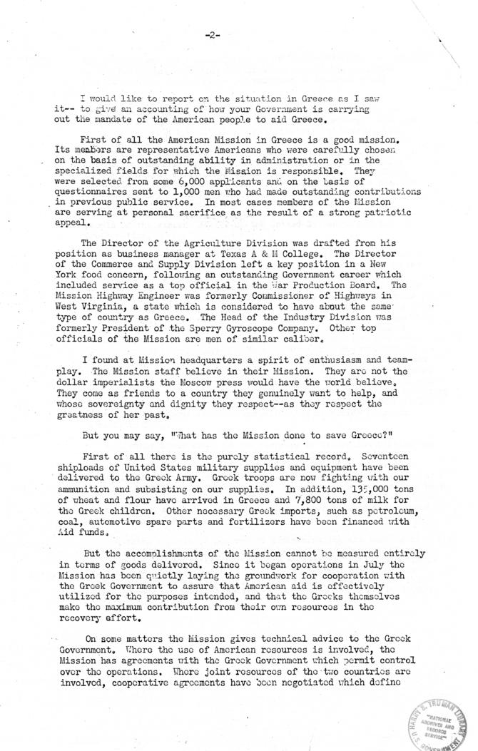 Press Release, Department of State