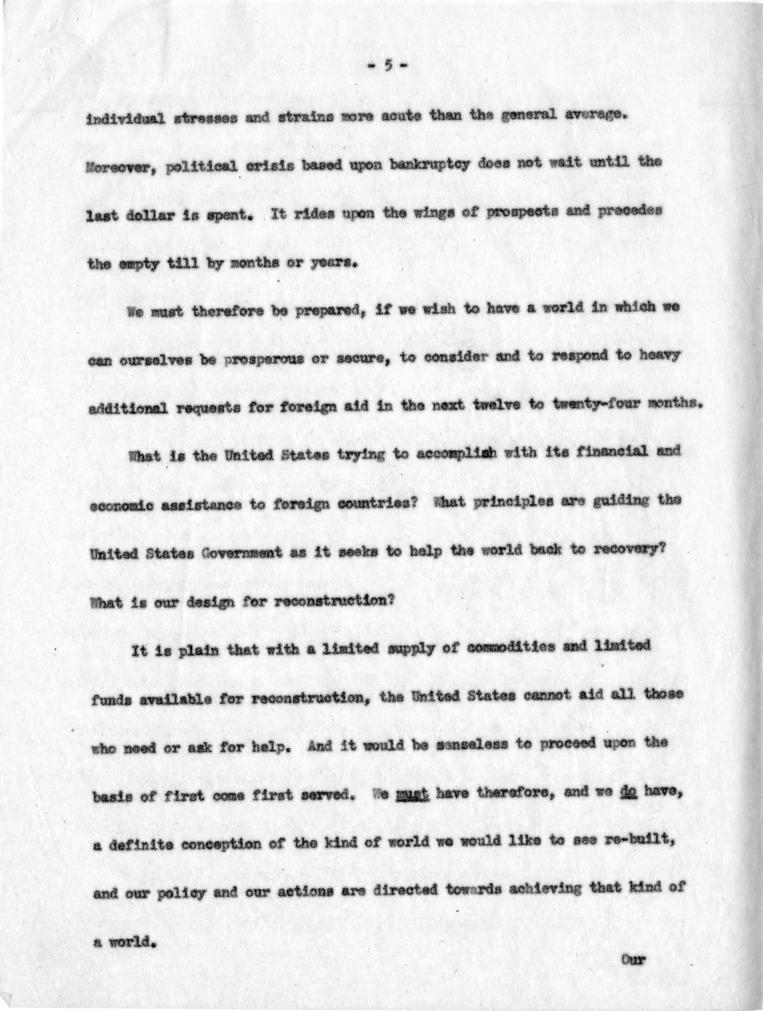 Joseph M. Jones to Hubert Havlick, et al., with attached speech draft