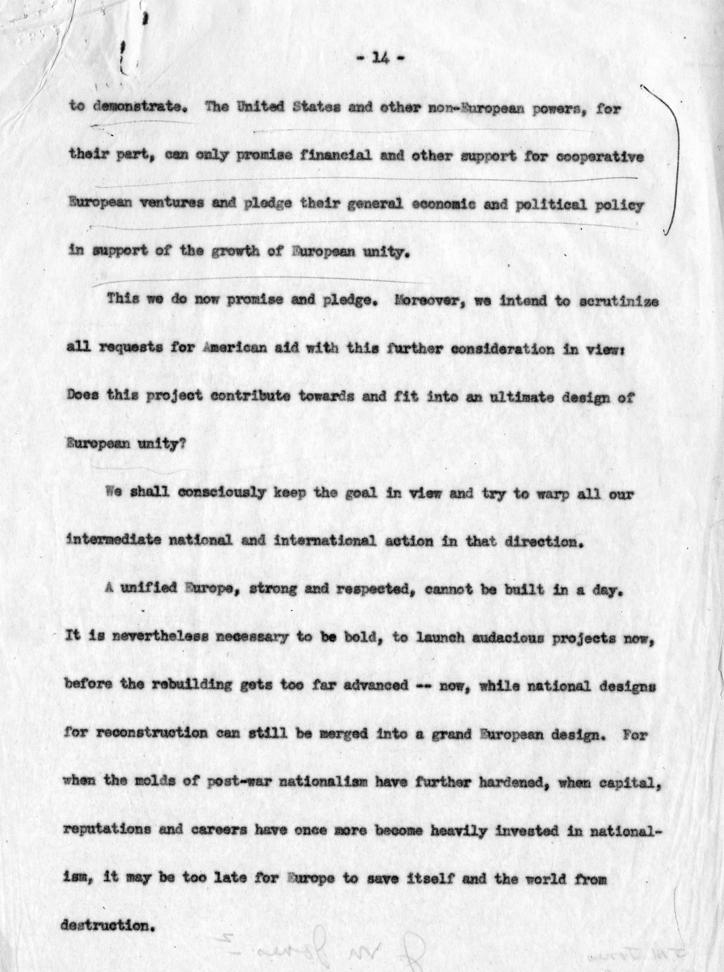 Joseph M. Jones to Hubert Havlick, et al., with attached speech draft