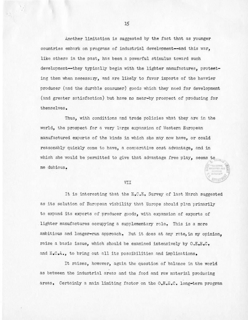 John H. Williams to Paul Hoffman with attached report