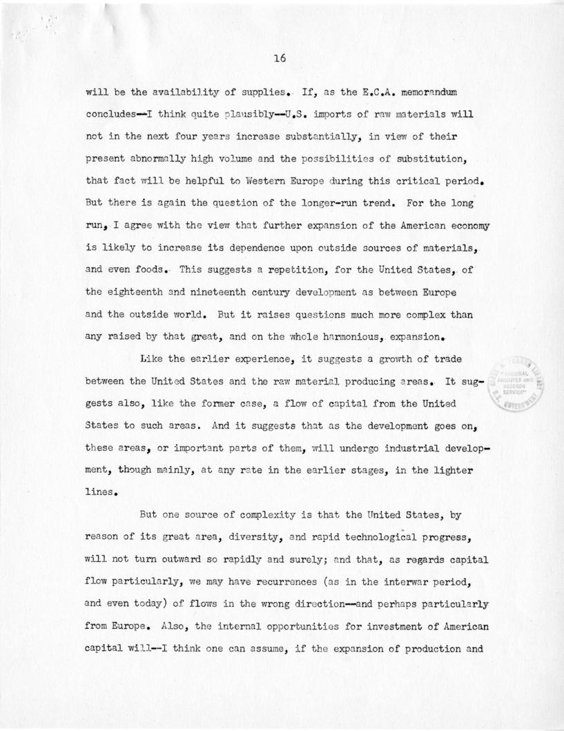 John H. Williams to Paul Hoffman with attached report