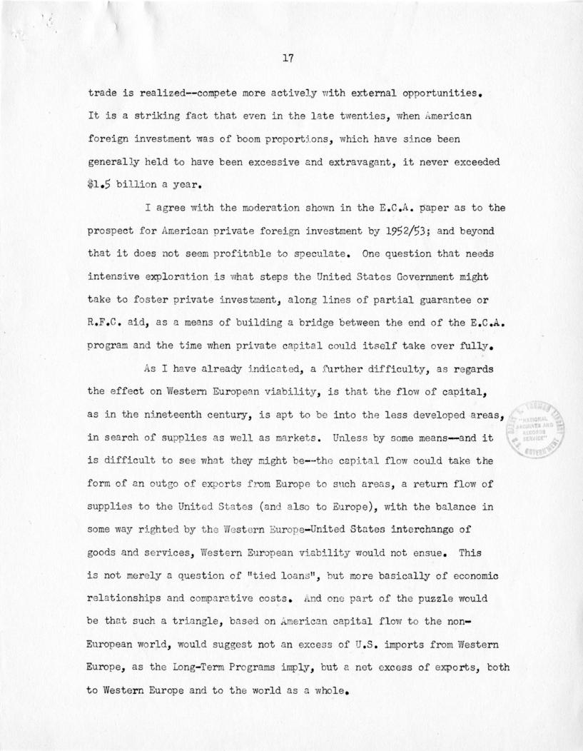 John H. Williams to Paul Hoffman with attached report