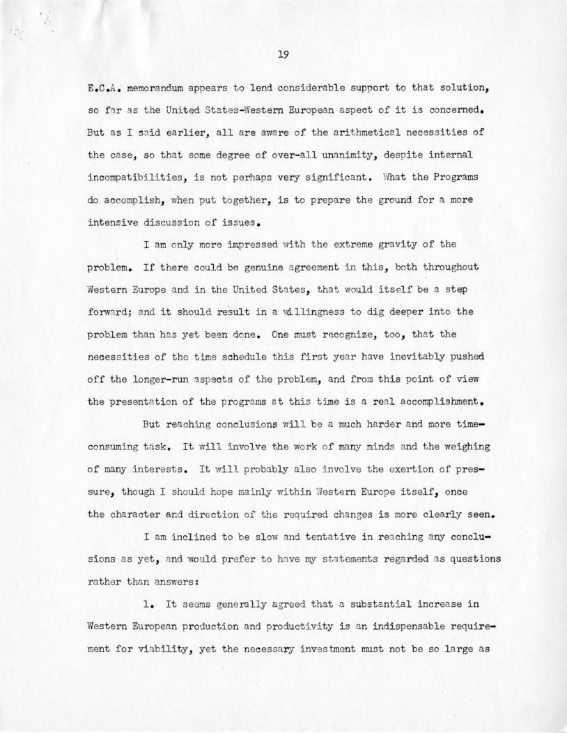 John H. Williams to Paul Hoffman with attached report