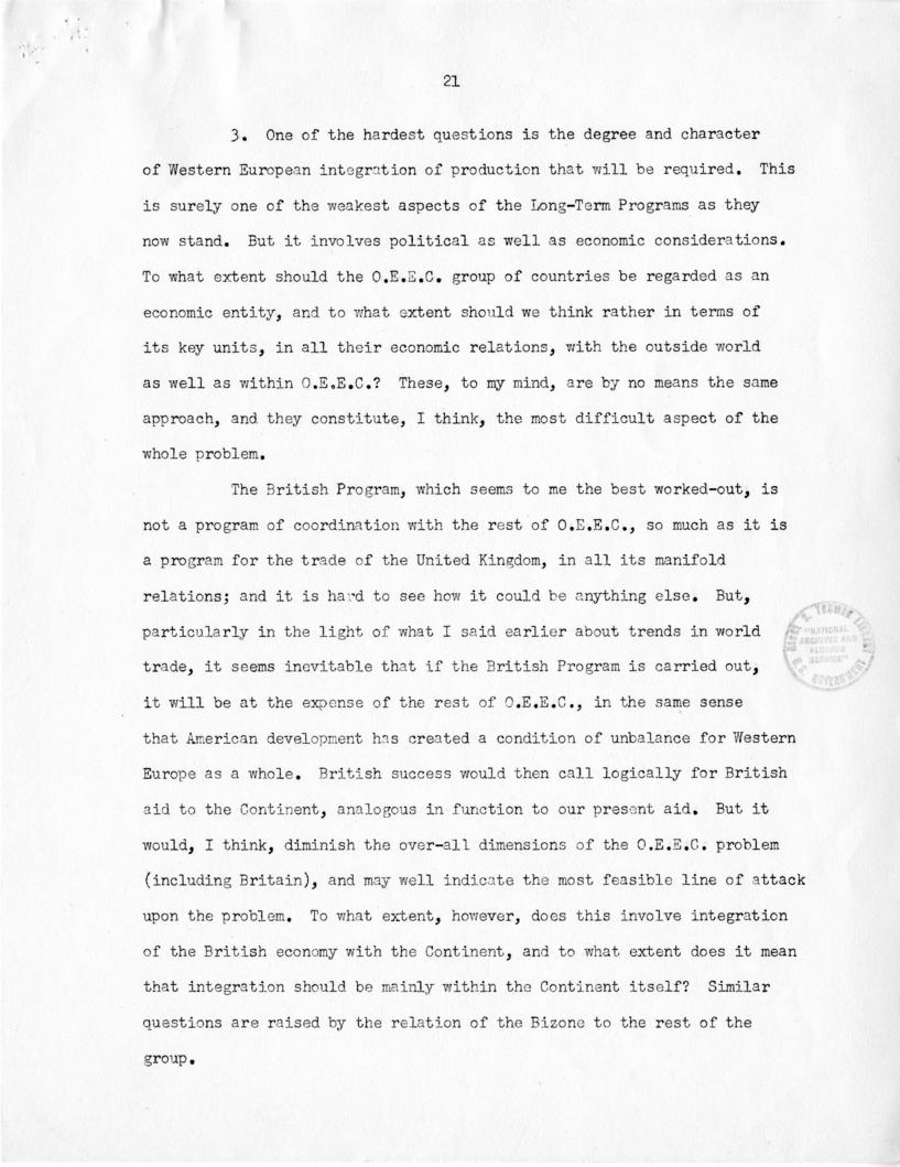 John H. Williams to Paul Hoffman with attached report