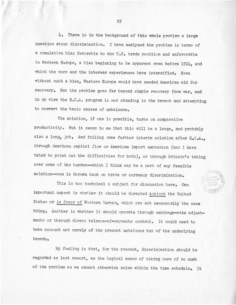 John H. Williams to Paul Hoffman with attached report