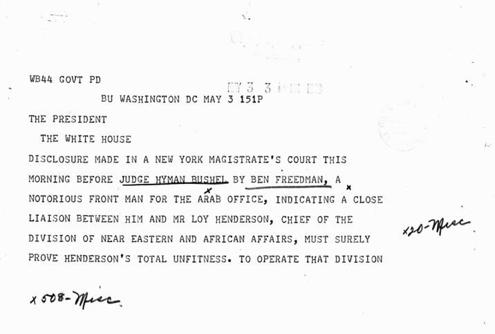 Correspondence between Arthur Klein and Harry S. Truman