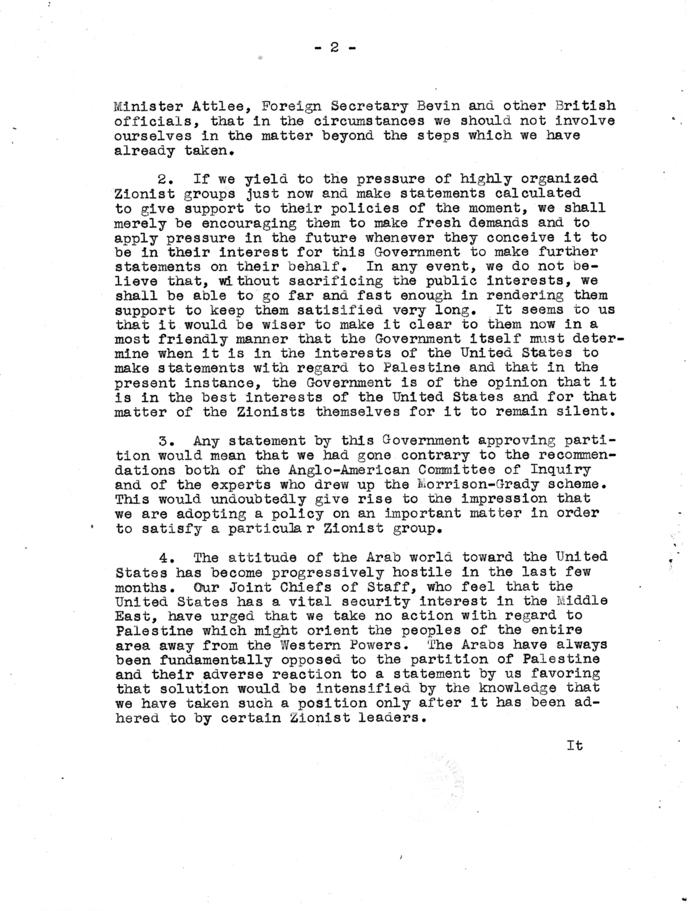 Correspondence between William L. Clayton and Harry S. Truman