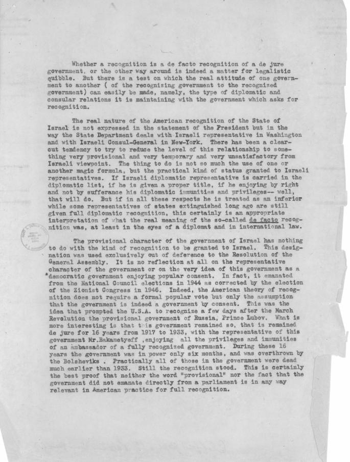 Correspondence between Eliahu Epstein and Clark Clifford