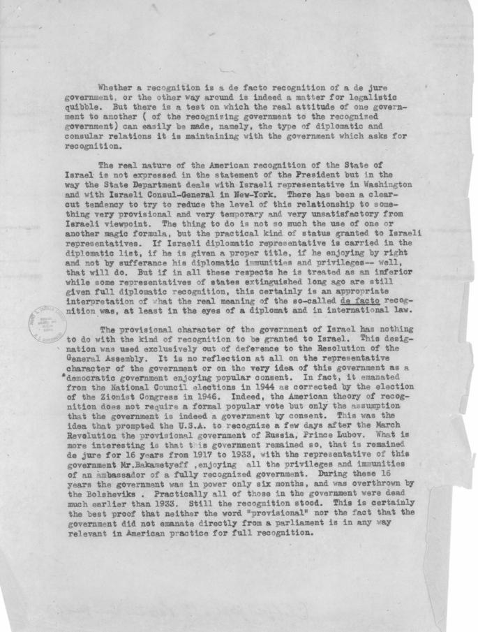 Correspondence between Eliahu Epstein and Clark Clifford