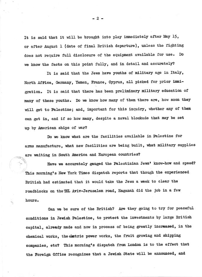 Max Lowenthal to Clark Clifford