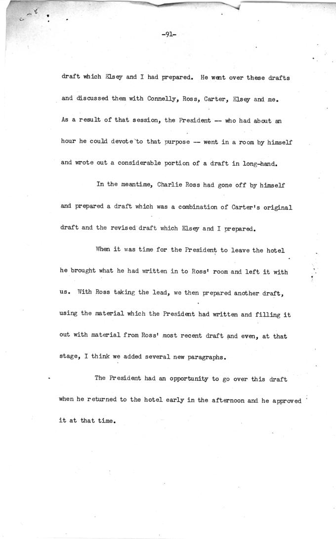 \"Some Aspects of the Preparation of President Truman\'s Speeches for the 1948 Campaign\"