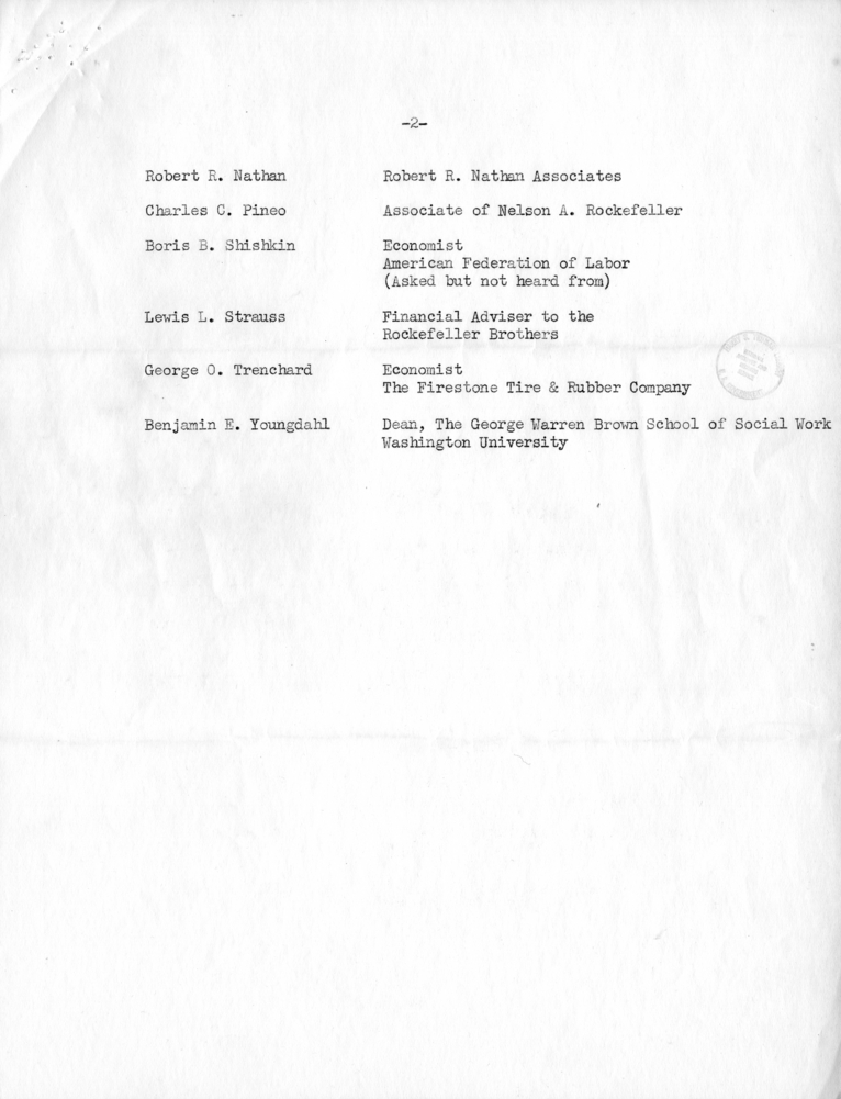 Correspondence Between Nelson Rockefeller and Harry S. Truman, with Related Material