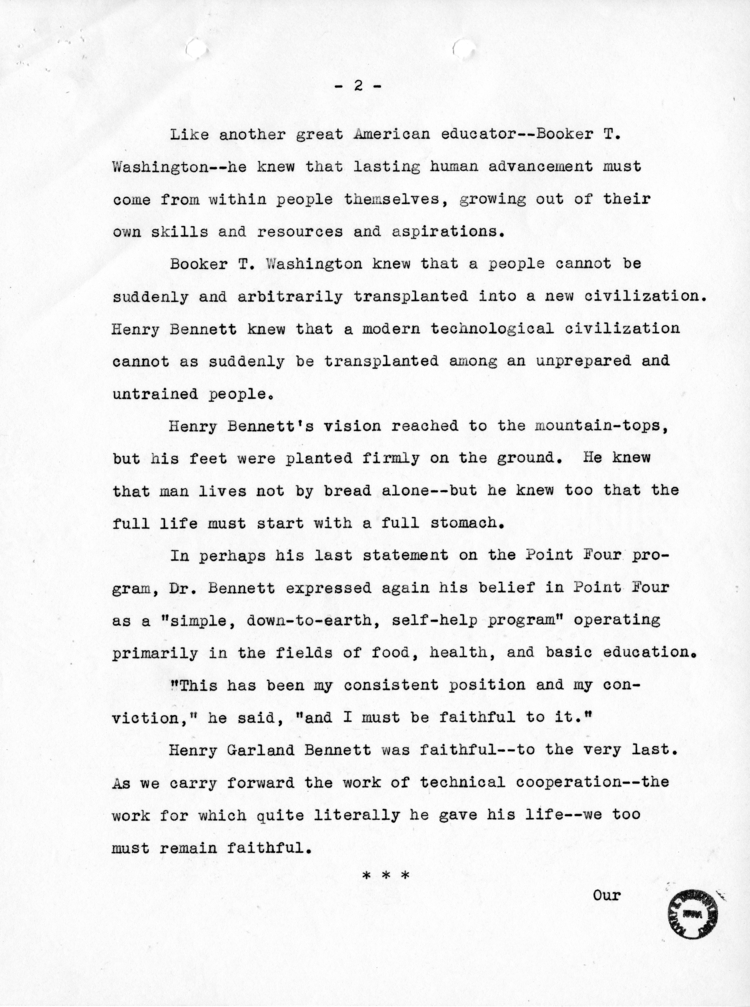 Paul Duncan to Richard Neustadt, with Attached Speech Draft