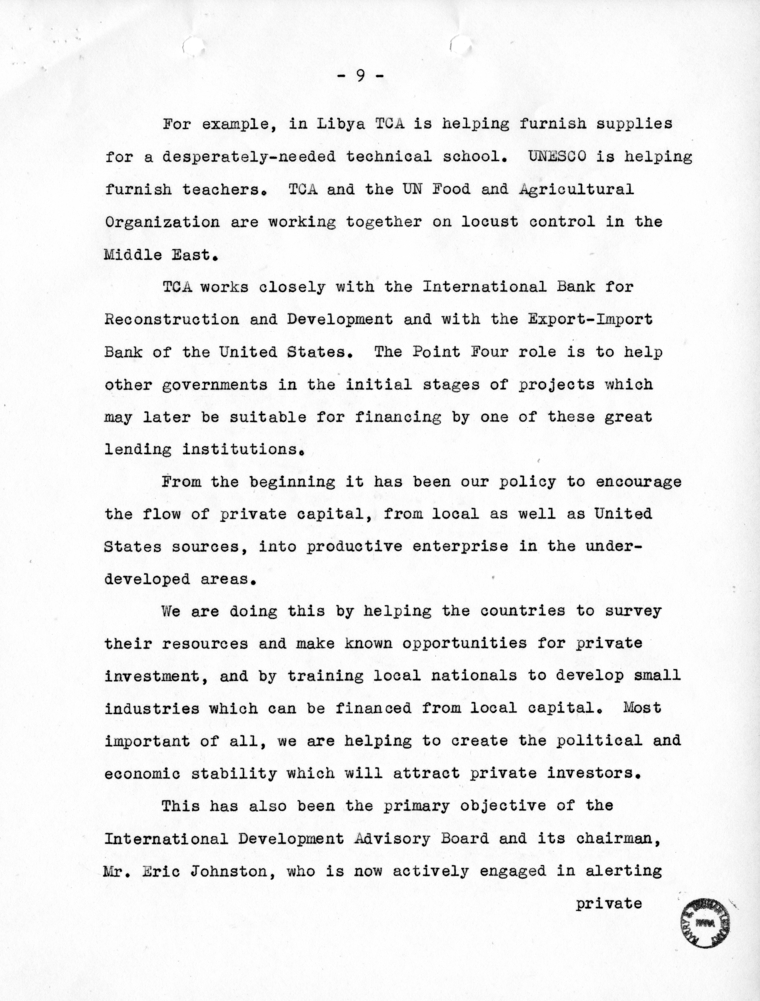 Paul Duncan to Richard Neustadt, with Attached Speech Draft