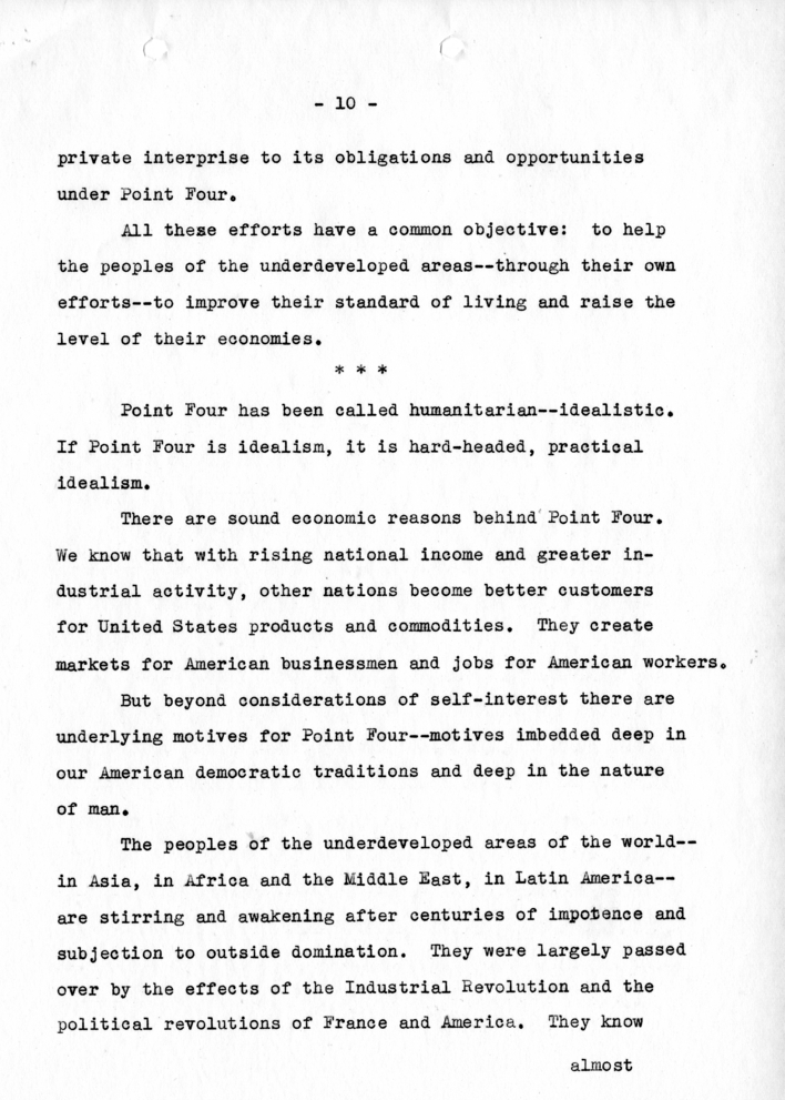 Paul Duncan to Richard Neustadt, with Attached Speech Draft