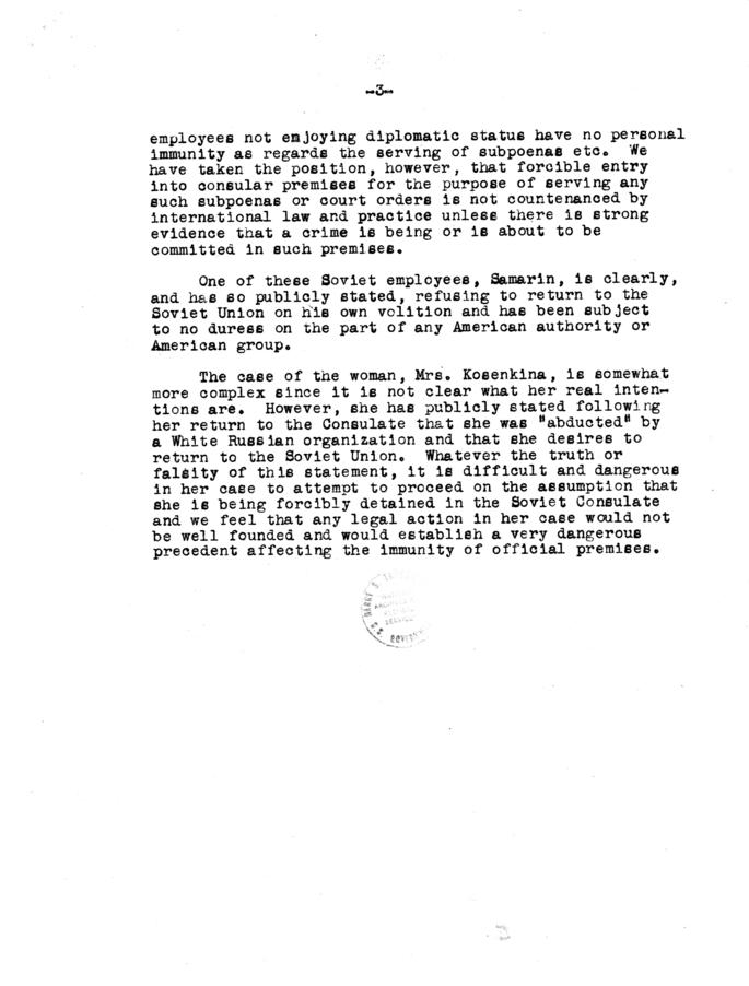 Report on Negotiations with Soviets