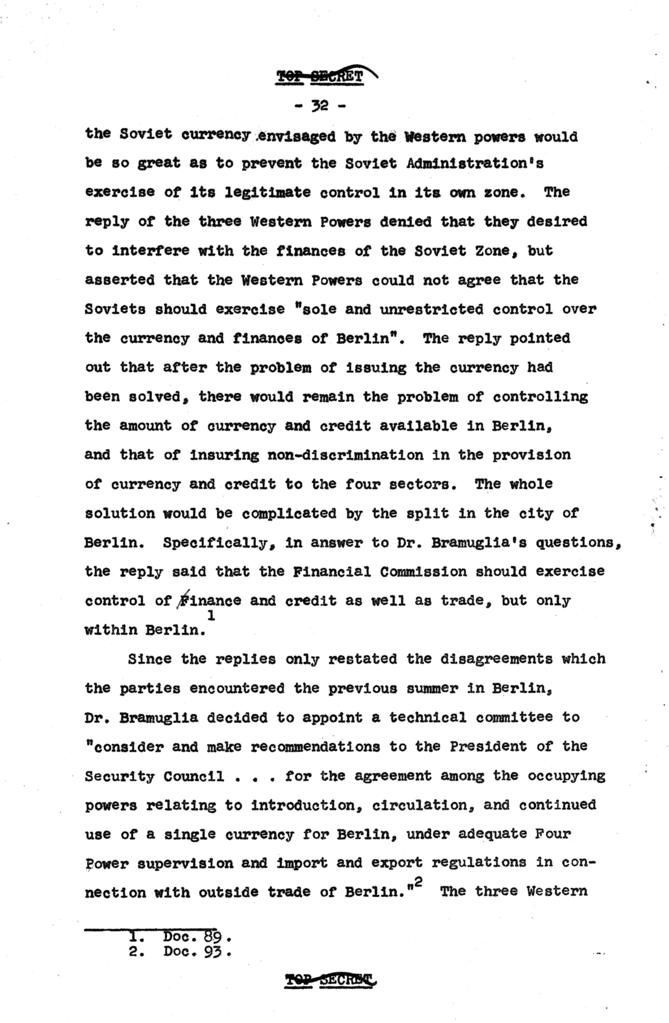 \"The Berlin Crisis,\" Research Project No. 17, Rough Draft, Department of State