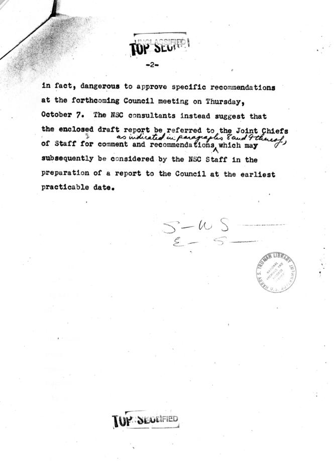 National Security Council Memo re: possible Soviet interruption of airlift