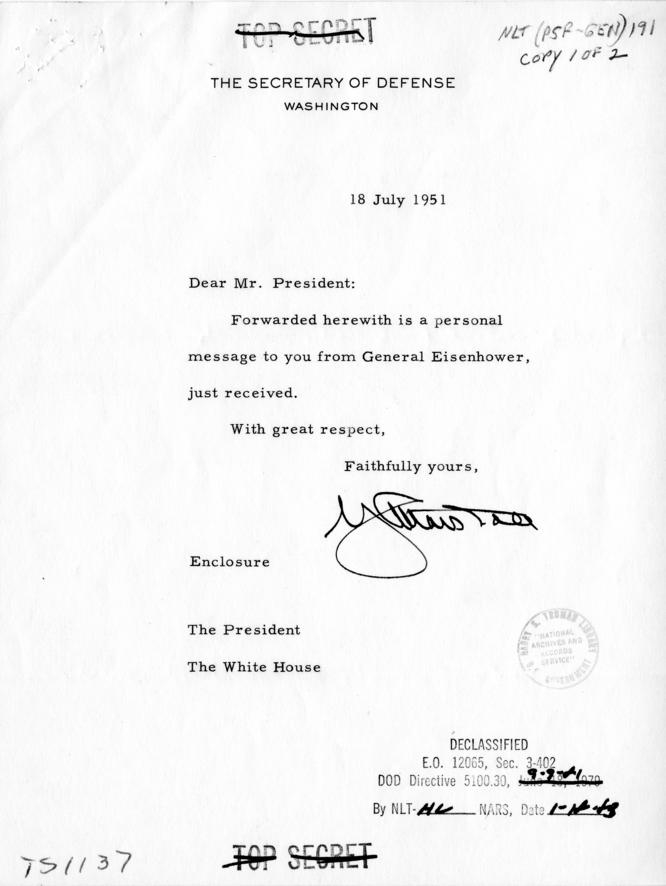 Correspondence between Harry S. Truman and George C. Marshall, with related material