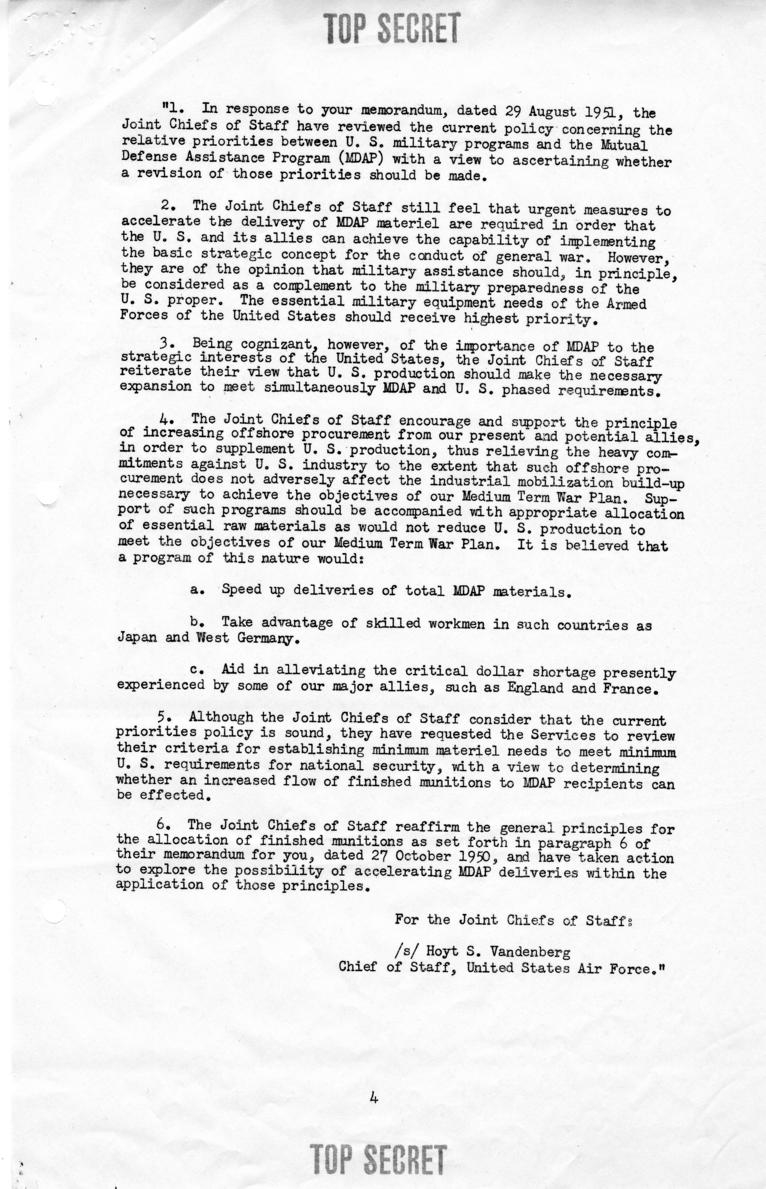 Memo, Frederick J. Lawton to Harry S. Truman, with related material