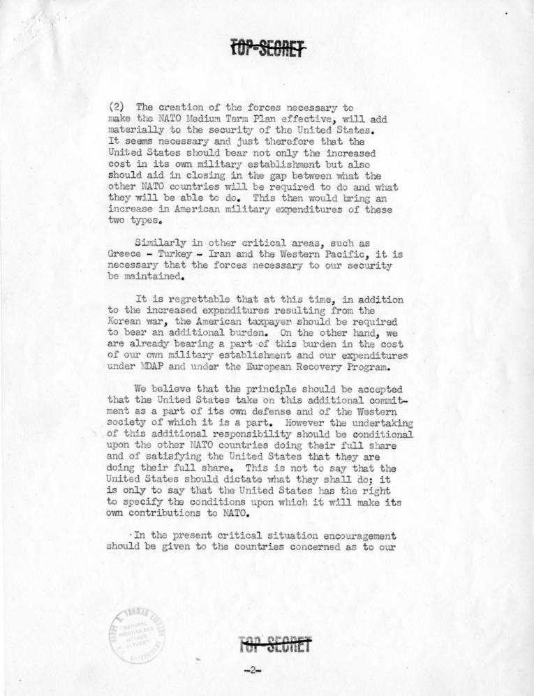 Louis Johnson to Harry S. Truman, with attachment